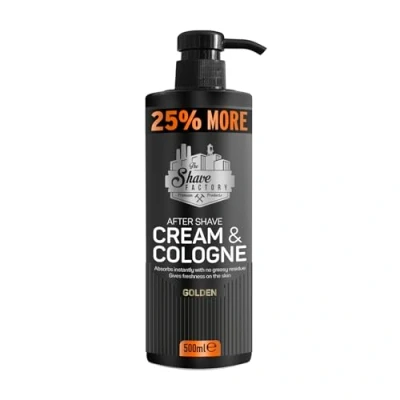 Afbeelding van The Shave Factory Cream &amp; Cologne 2in1 500ml GOLDEN