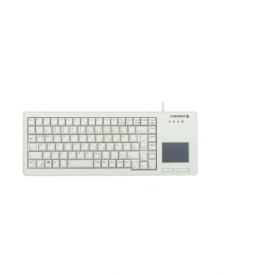 Afbeelding van CHERRY XS Touchball Keyboard, Duitse lay out, QWERTZ toetsenbord, bekabeld mechanisch ML mechanica, hoogwaardig touchpad met twee muisknoppen, lichtgrijs