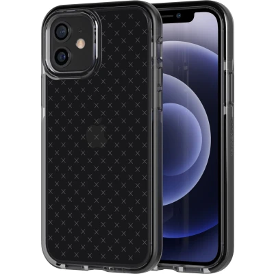 Afbeelding van Tech21 Evo Check iPhone 12/12 Pro hoesje Flexibel schokbestendig telefoonhoesje Antraciet 3,6 meter valbestendig