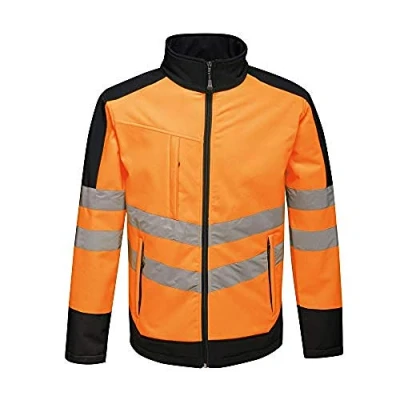 Afbeelding van Regatta Pro Hi Vis Softshell Jacket RG625 Orange/Navy L