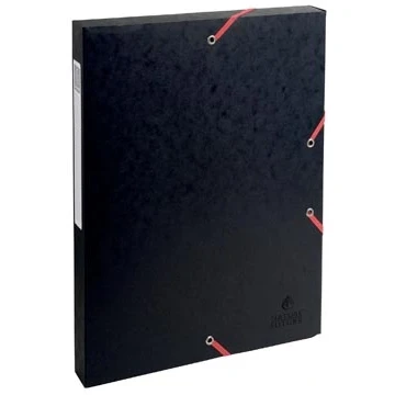 Afbeelding van Exacompta elastobox Exabox zwart, rug van 2,5 cm