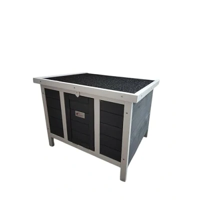 Afbeelding van BUNNY BUSINESS Konijn/Cavia Giant Hide House/Run Hutch, Extra Large, 60L x 47D 50H cm (Grijs Hide)