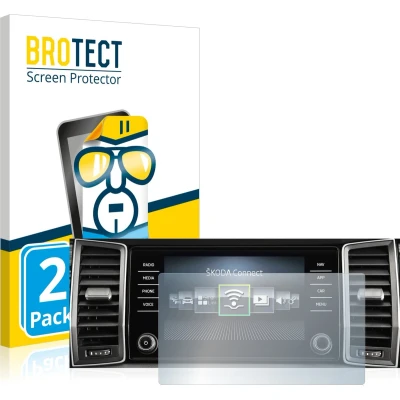 Afbeelding van BROTECT Screenprotector voor Skoda Columbus Kodiaq 2020 2021 Infotainment System Folie Beschermfolie transparant (2 Stuks)