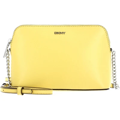 Afbeelding van DKNY Leren Schoudertas Bryant Sutton Dome Crossbody Bag Spring Yellow Geel