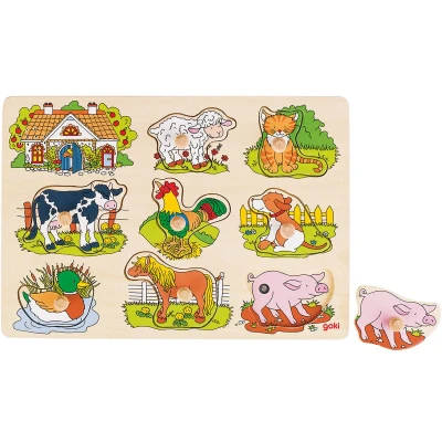 Afbeelding van goki Puzzel Sound boerderij met diergeluiden