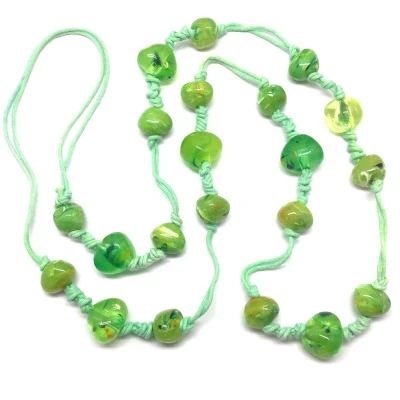 Afbeelding van Behave ketting lange groen kralen mint 110 cm