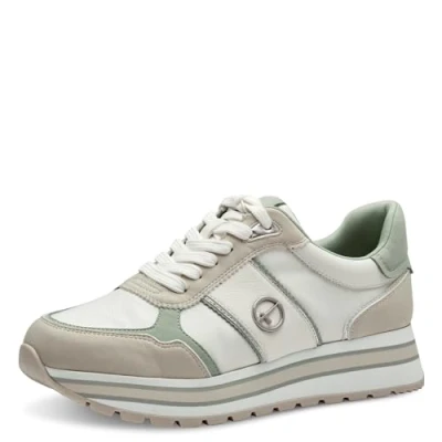 Afbeelding van Tamaris Sneakers laag, Dames, Maat: 36, Mint comb Imitatieleer/ textiel