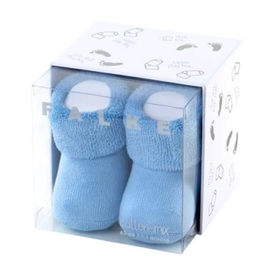 Afbeelding van FALKE Erstling knuffelzacht pluche katoen babysokjes meisjes jongens blauw Maat 62 68