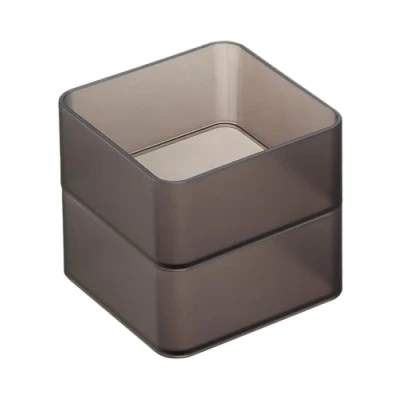 Afbeelding van Yamazaki 3641 TOWER stapelbare organizer S, zwart, PS hars, minimalistisch design, 8 x 3,7 cm (l b h)