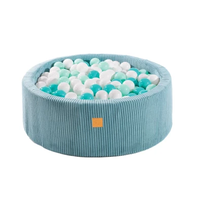 Afbeelding van Moderne Stijlvolle Turquoise Ballenbak Ballenbakje België Munt/Turkoois/Wit