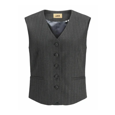 Afbeelding van JJXX gilet met krijtstreep grijs