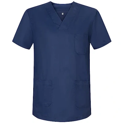 Afbeelding van MISEMIYA Kasack Unisex arts verpleegkundige uniform werkreiniging esthetische tandarts diergeneeskunde horeca Ref.817, Donkerblauw, 4XL