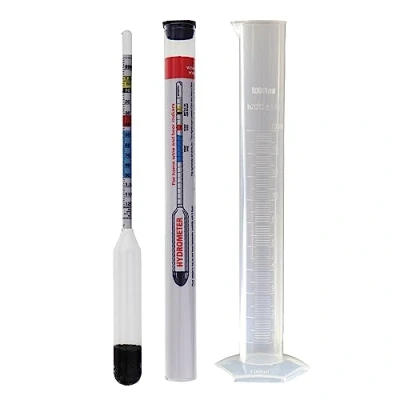 Afbeelding van thuisbrouw hydrometer met inbegrepen 100 mm testbuis apparatuur voor het maken van wijn en bier, proef kit brouwen je eigen thuisbrouwsel