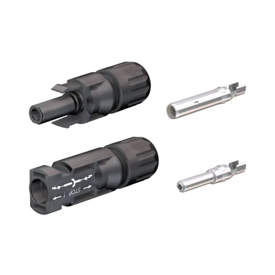 Afbeelding van Staubli Solar MC4 connector set (male + female) 4 6mm2 5,9 tot 8,8mm buiten diameter 100 sets