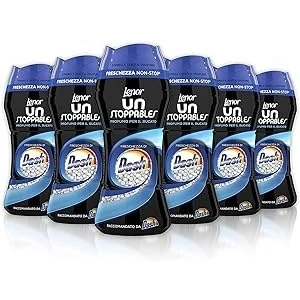 Afbeelding van Lenor Unstoppables Dash Wasgeur, geurparels, wasmachine, verpakking van 6 stuks (6 x 210 g), non stop frisheid voor het wassen (tot 12 weken in de kledingkast)