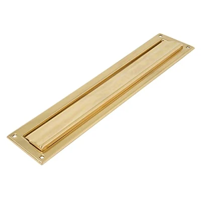 Afbeelding van AMIG Brievenbusklep goud messing 34,2 x 7,3 cm Brievenbussen