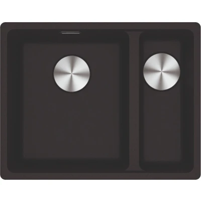 Afbeelding van Franke Maris MRG 160 34 15 Fragranite Matt black spoelbak Bak Rechts onderbouw 125.0697.338