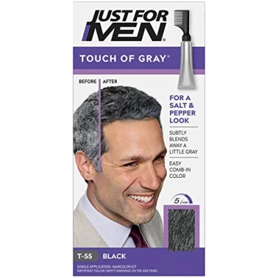 Afbeelding van Just for Men Touch of Grey haarkuur, zwarte T 55 (12 stuks)