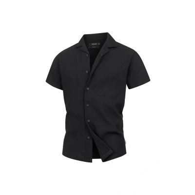 Afbeelding van Indicode Jeans Kurzarm Cosby Overhemd, Heren, Maat: Small, Black