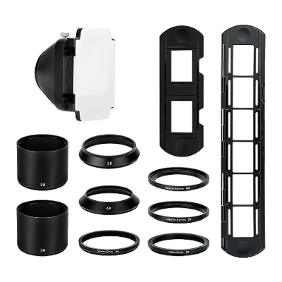 Afbeelding van JJC Slide &amp; Film Remake, Met 1 x 35mm Mount Houder, Strip Houder en DSLR Barrael Lens Adapter voor Negatief Kopiëren, Negatieve Filmscanner Nikon D850 ES 2