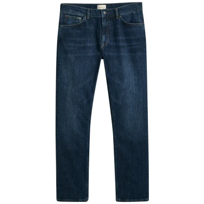 Afbeelding van GANT Regular FIT Straight leg jeans, Heren, Maat: 30x30, Dark blue worn in