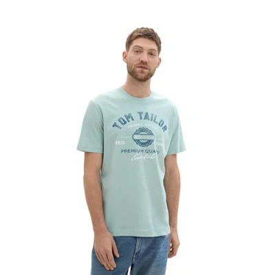 Afbeelding van TOM Tailor Tshirt print, Heren, Maat: XL, White moss