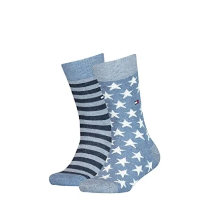 Afbeelding van tommy Hilfiger Stars &amp; Stripes Kindersokken 2 Pack 100000816 085 ori 23 26