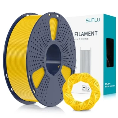 Afbeelding van SUNLU PLA Plus 3D Filament 1.75mm for Printer &amp; Pens, 1KG (2.2LBS) PLA+ Tolerance Accuracy +/ 0.02 mm, PureYellow