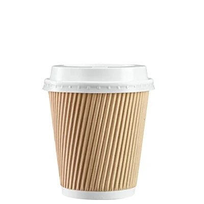 Afbeelding van Comfy Package [50 sets 300 ml] Geïsoleerde Kartonnen Hete Koffiebekers met Deksels