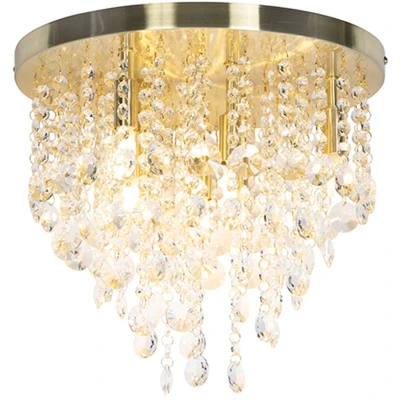 Afbeelding van QAZQA Klassieke plafondlamp goud/messing 35 cm Medusa