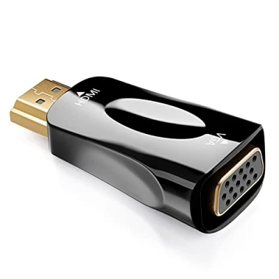 Afbeelding van deleyCON HDMI naar VGA Adapter Kabeladapterstekker Stekker Bus Vergulde Contacten voor Tv Projector Computer Laptop Notebook