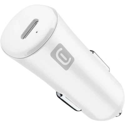 Afbeelding van Cellularline USB C autolader 20W iPhone 8 of hoger, Auto adapter, Wit