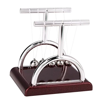 Afbeelding van Newton&#039;s Cradle Balance Balls Toy, Physics Science Pendulum Wave Educational Kits Desk Fun Toy Gift for Kids Adults (C)