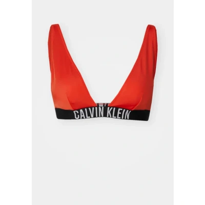 Afbeelding van Calvin Klein Swimwear Bralette Bikinitop, Dames, Maat: XS, Flaming chili