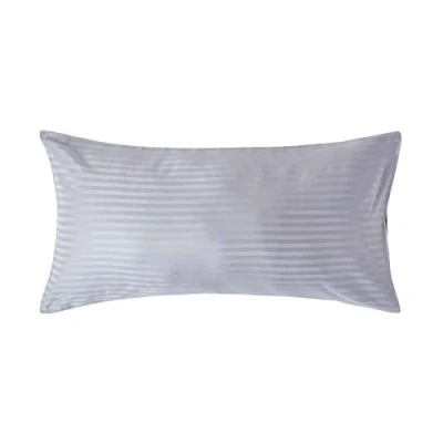 Afbeelding van Homescapes kussensloop 50 x 90 cm met satijnen strepen Zilvergrijs 330 Draadtelling
