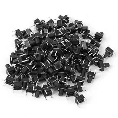 Afbeelding van Pak van 100 kortstondige tactiele drukknopschakelaar Mini micro toetsschakelaar accessoires 6 x 8 mm Interrupteur legger à broche kunststof + ijzer voor huishoudelijke apparaten