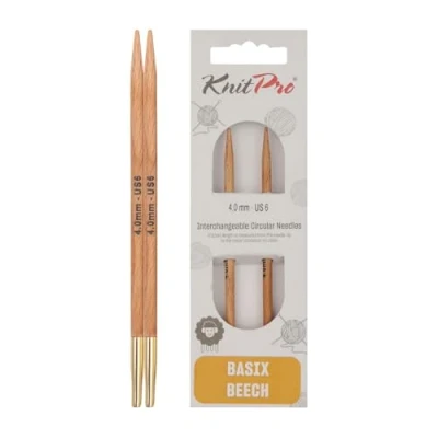 Afbeelding van Knitpro basix Birch Verwisselbare 4,00 mm cirkelvormige Breipunten 1 telling