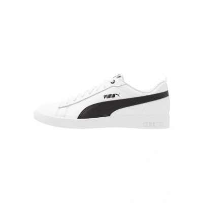 Afbeelding van Puma Smash Sneakers laag, Dames, Maat: 41, White/black Leer en imitatieleer