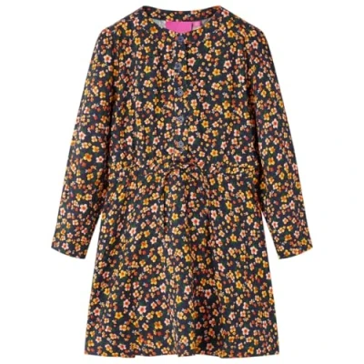 Afbeelding van Kinderjurk met lange mouwen 92 marineblauw