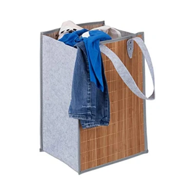 Afbeelding van Relaxdays Opvouwbare Wasmand met Hengsel Wastas Draagbaar 70L
