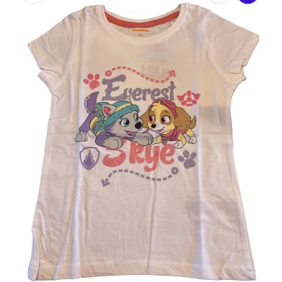 Afbeelding van Paw Patrol Meisjes Shortama Skye en Everest Wit Maat 122