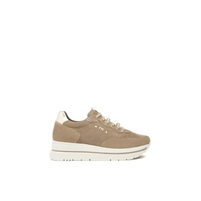 Afbeelding van Nero Giardini I514105D damessneakers van suède en technisch materiaal, Klei, 36 EU