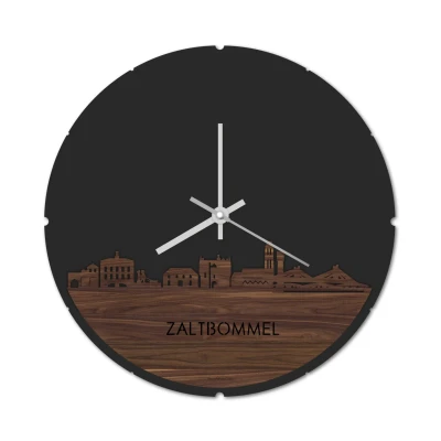 Afbeelding van Skyline Klok Rond Zaltbommel Noten