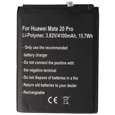 Afbeelding van Batterij geschikt voor Huawei Mate 20 Pro, Li Polymer, 3.82V, 4100mAh, 15.7Wh, ingebouwd, zonder gereedschap