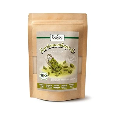 Afbeelding van Biojoy BIO Kardemom gemalen (250 g), capsules groen als Poeder (Elettaria cardamomum)