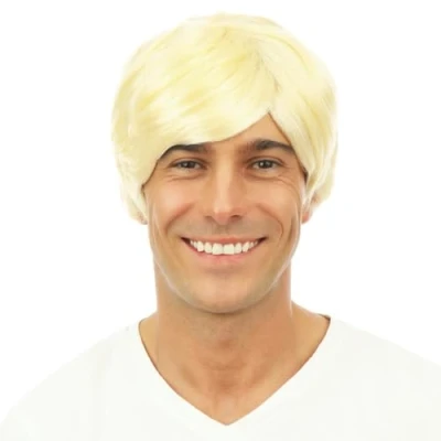 Afbeelding van P &#039;tit Clownspruik Nick heren kort blond