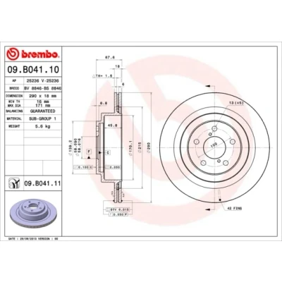 Afbeelding van Brembo Remschijf 09.B041.11