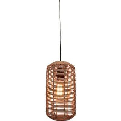 Afbeelding van Good&amp;Mojo Hanglamp Tanami Rotan Koker Large Naturel 18x18x35cm