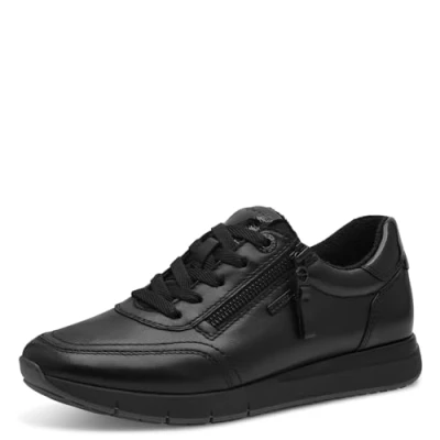 Afbeelding van Tamaris Sneakers laag, Dames, Maat: 40, Black nappa Leer en imitatieleer