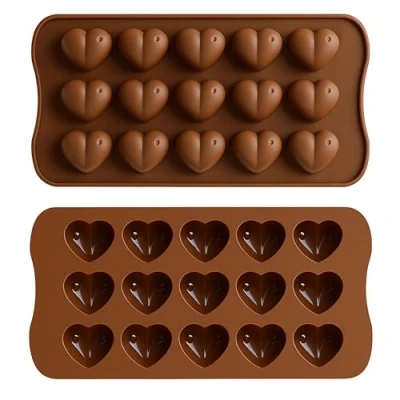 Afbeelding van Onlineforu Ltd Hart Jelly Mould Siliconen Mallen Wax Melt Vorm Chocolade Cake Candy E (15 Mould) (1)